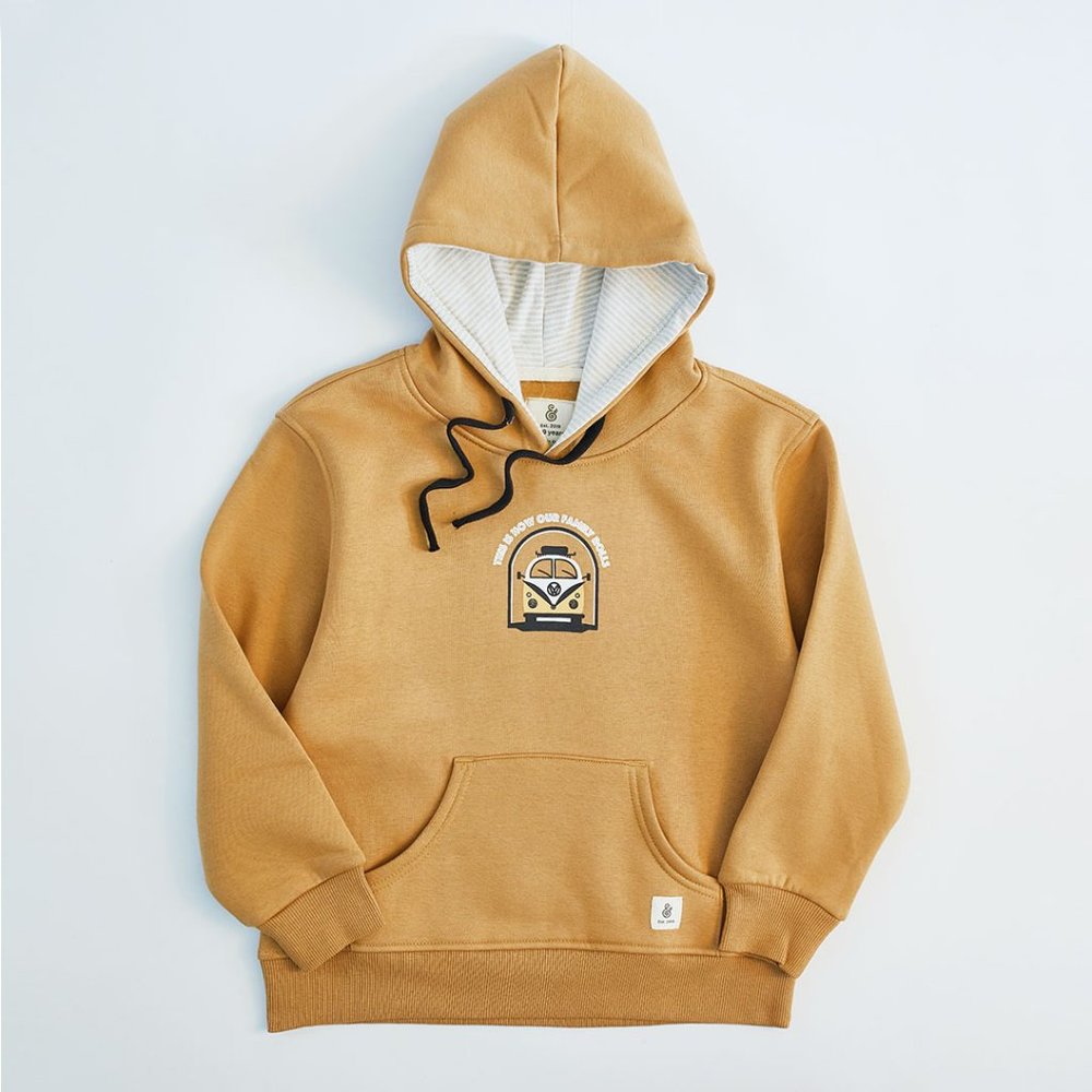 Fam Venture Kids Boy Caramel Yellow Hoodie | Egyptian Made Applemint & Cocoa